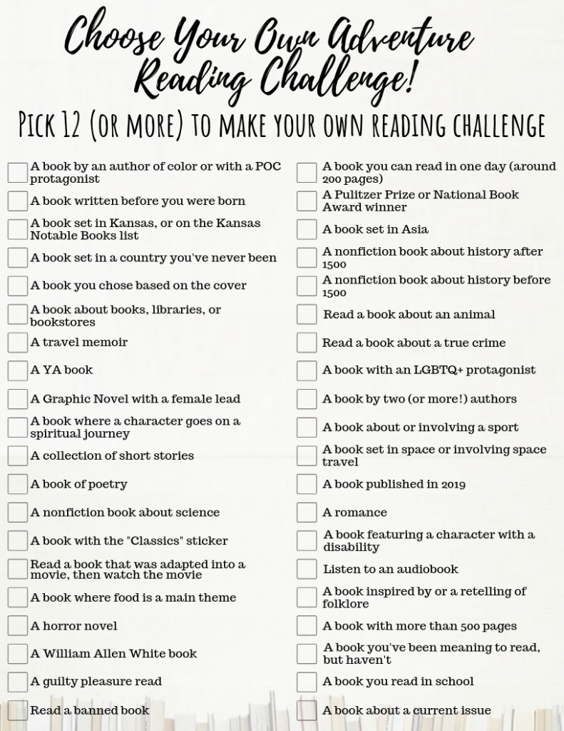 2019 Choose Your Own Adventure Reading Challenge